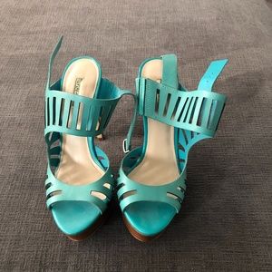 Guess Blue/Green Platform Sandals